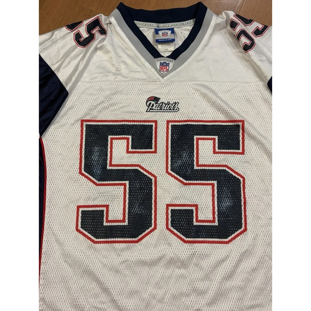 Vintage Willie McGinest Jersey Patriots Reebok Large 55 NFL White Y2K On Field
